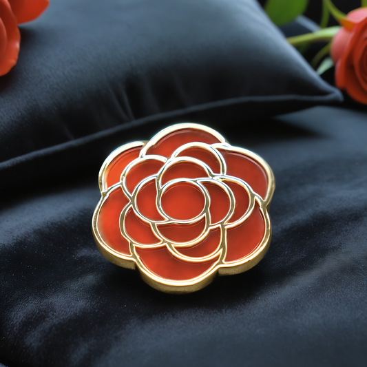 RG CAMELLIA Sterling Silver Brooch