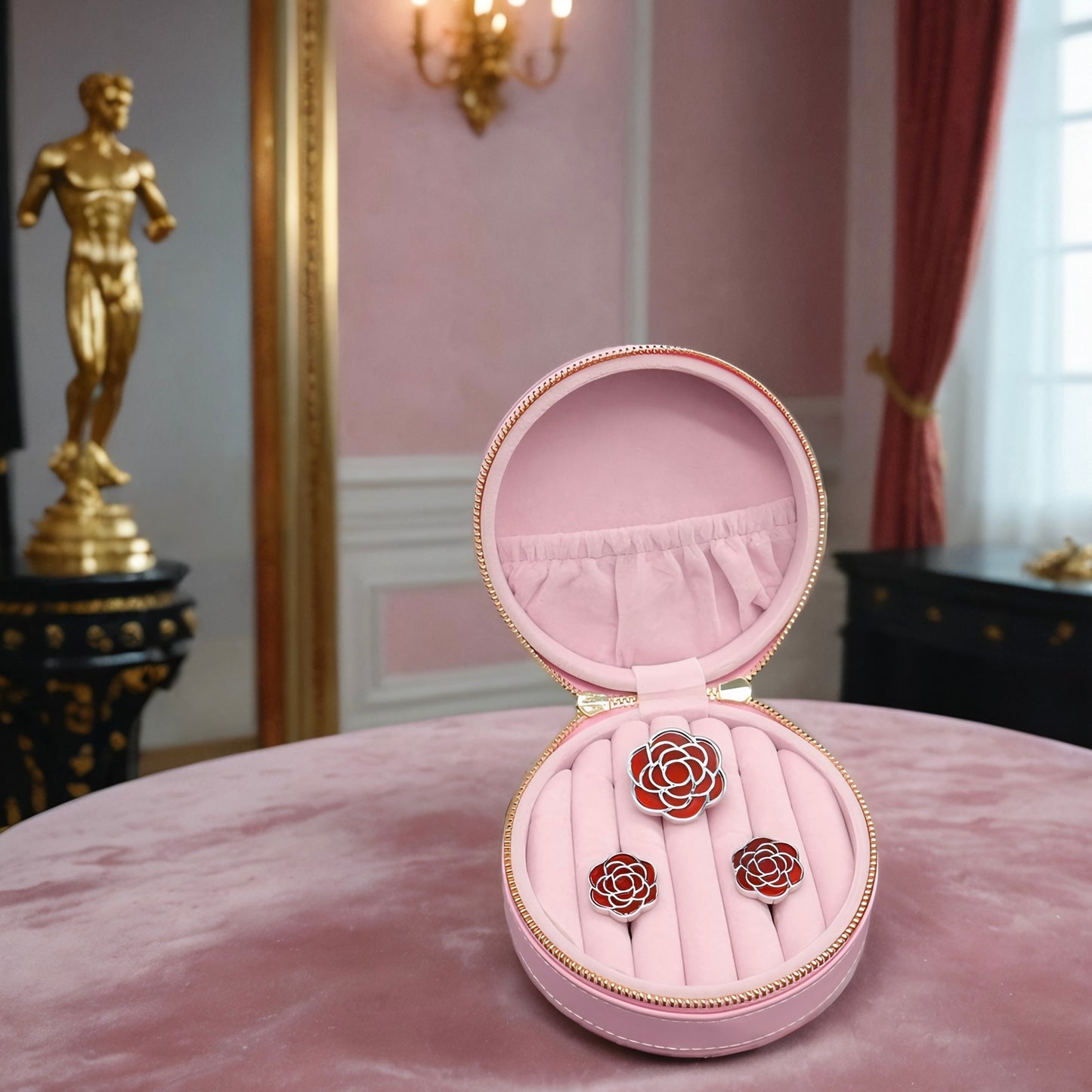 Camellia Set Brooch & Cufflinks