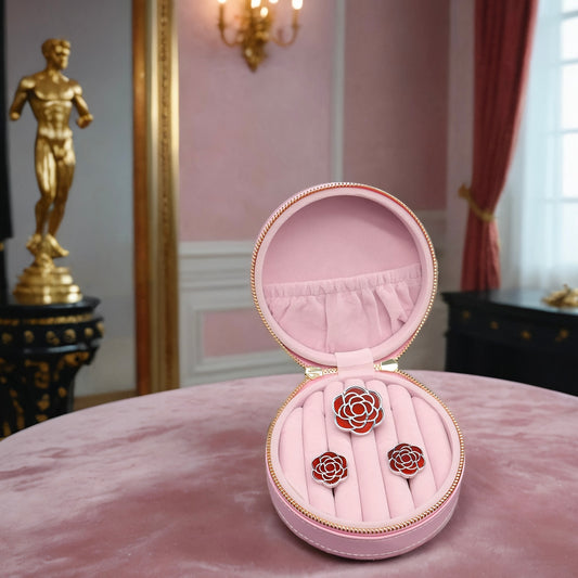 Camellia Set Brooch & Cufflinks