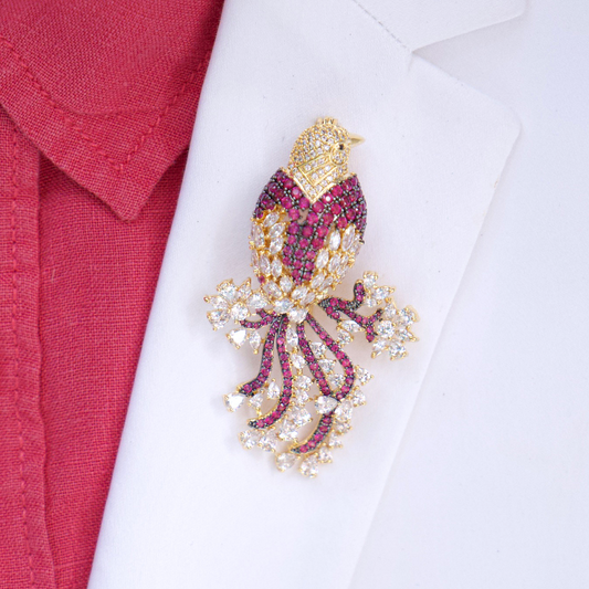 GOLDEN BIRD BROOCH